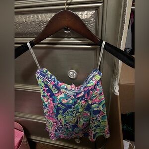 Lilly Pulitzer Colorful Paisley Tube Top plus two hangers!
